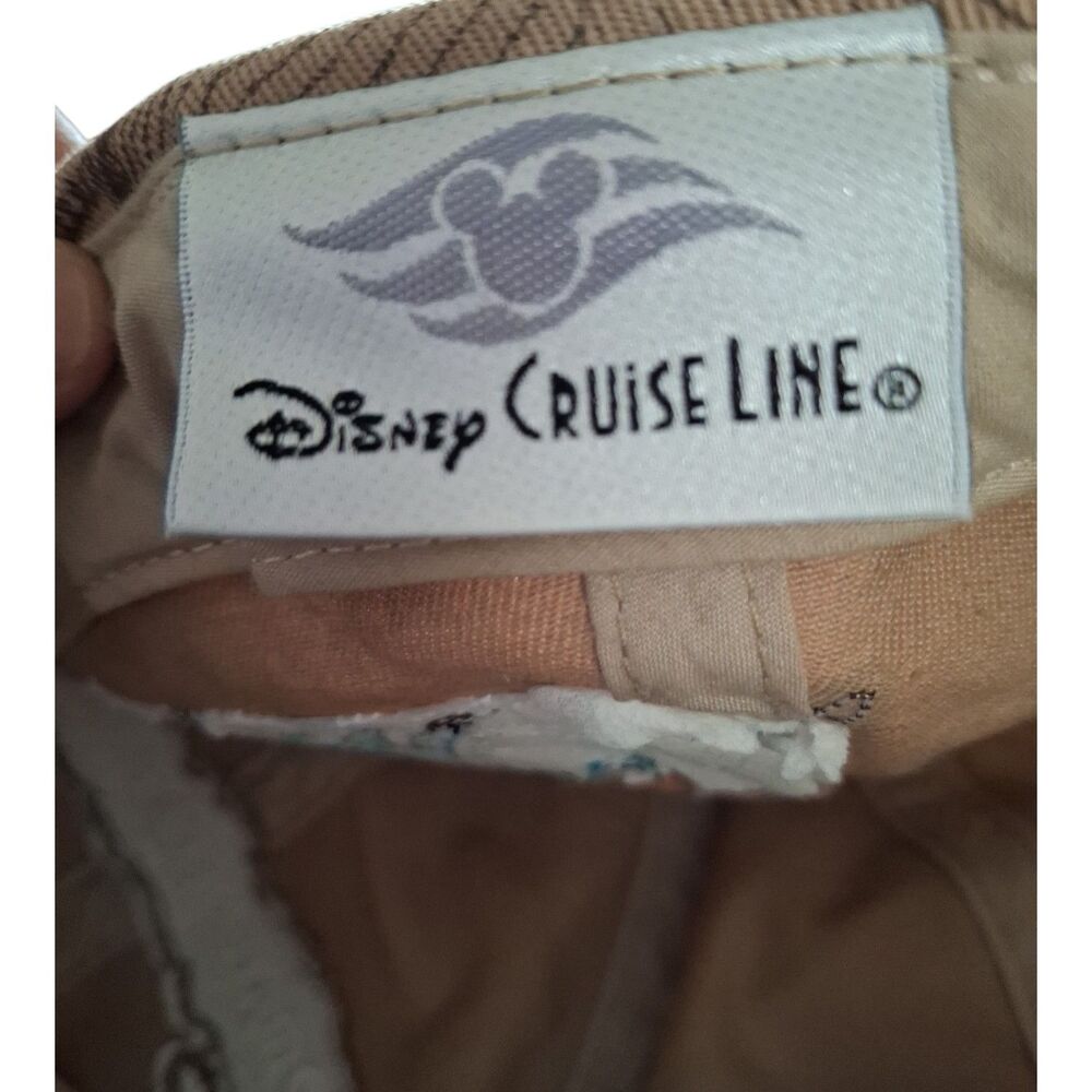 Disney Cruise Line Pirates of the Caribbean Youth Hat Cap Brown Tan Map Mickey - Picture 7 of 10